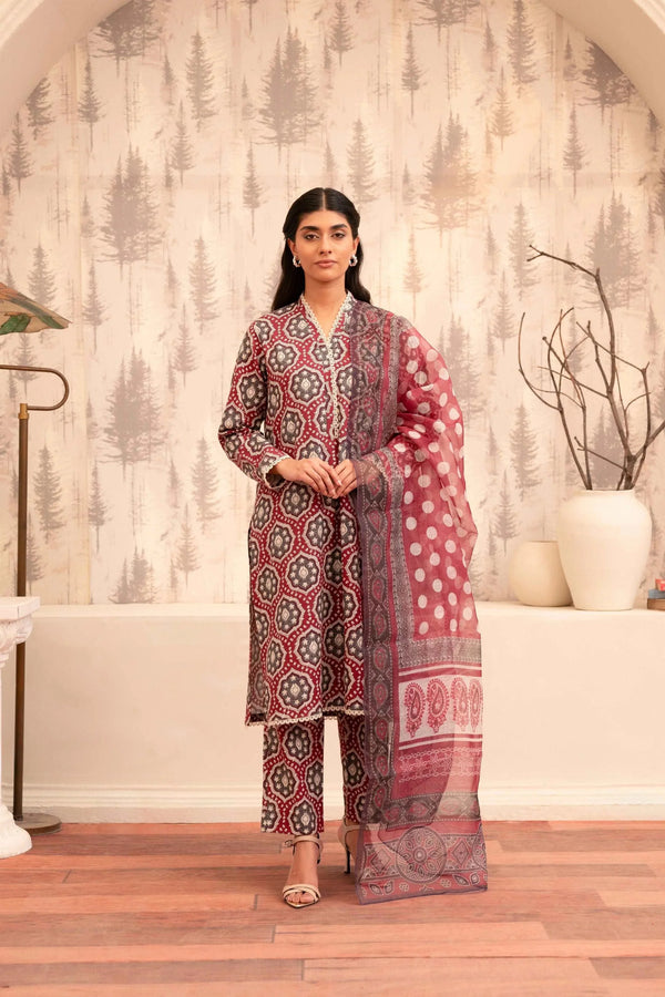 3 Piece Printed Khaddar Suit