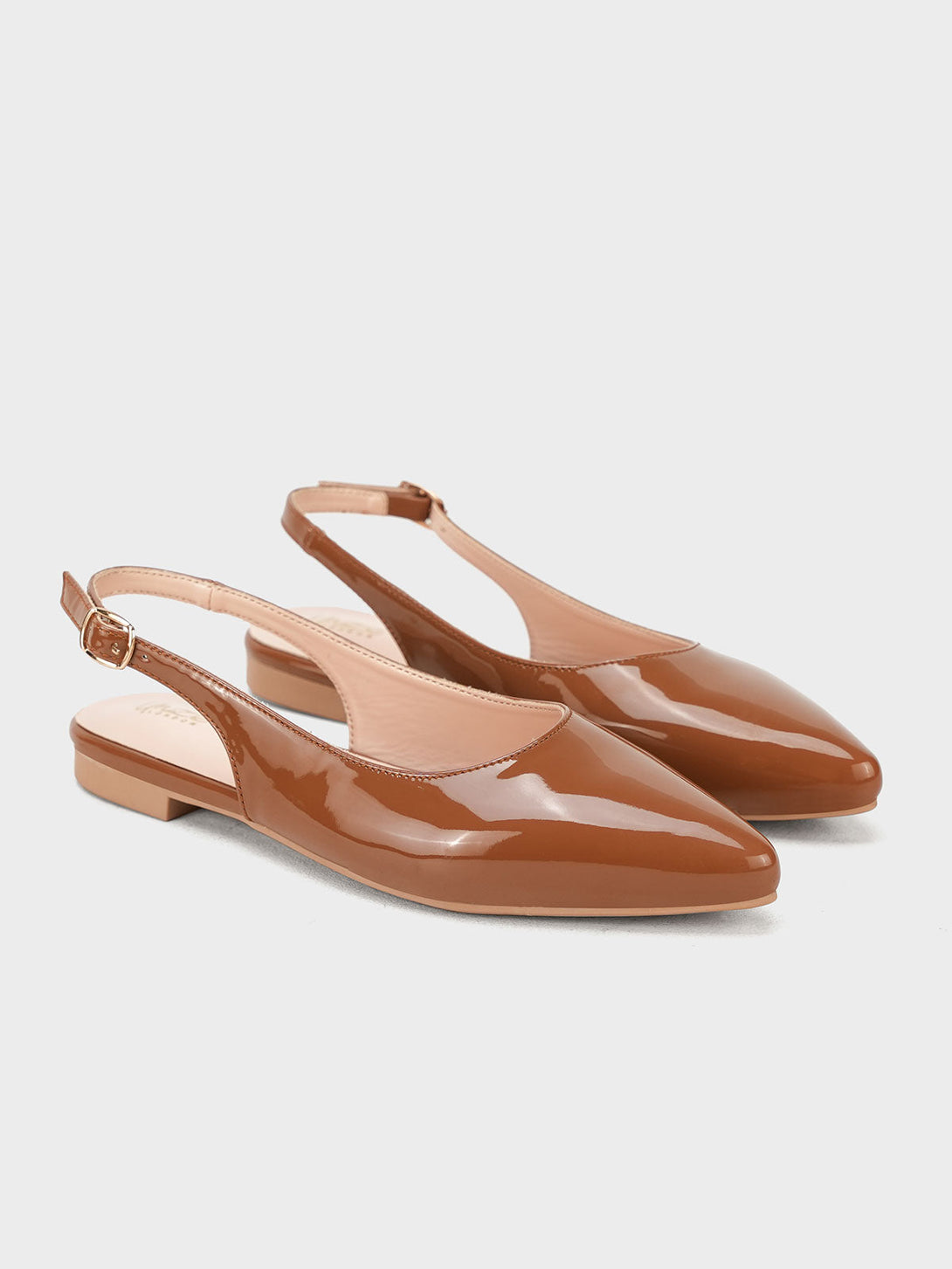 Patent Pointed Flat Shoes - STYLOFYYBS