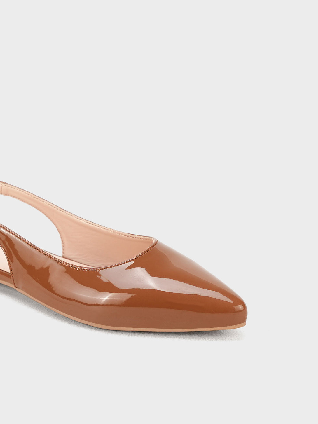 Patent Pointed Flat Shoes - STYLOFYYBS